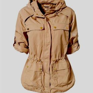 MICHAEL Michael Kors
Petite Hooded Cinch-Waist Anorak Jacket